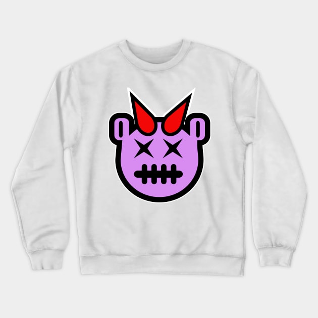 Cute devil bear Crewneck Sweatshirt by stephenignacio